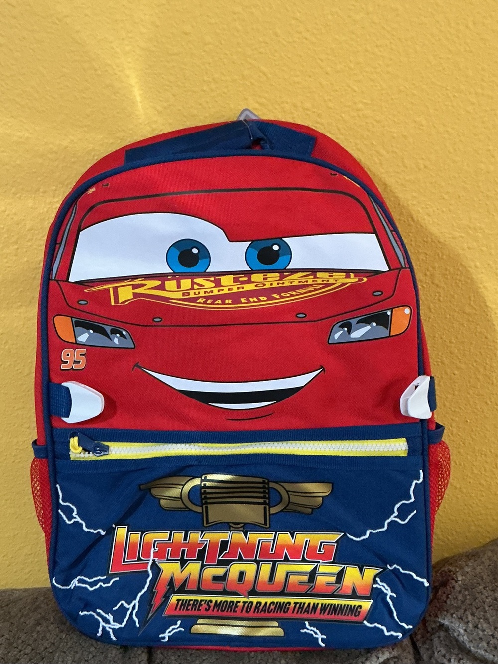 Disney Store Cars Lightning McQueen Kids Backpack - Red/Blue nwt